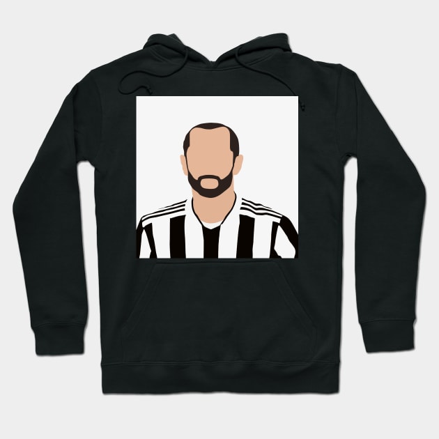 Giorgio Chiellini Minimalistic Face Art Hoodie by GotchaFace